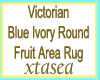 Blue Ivory Fruit Rug