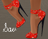Red Flowered Heels