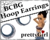 BCBG Denim Hoop Earrings