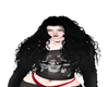black curly hair