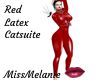 Red Latex Catsuite