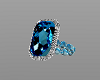 K blue diamond ring