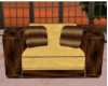 brown and tan chair