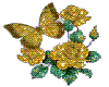 gold glitter butterfly