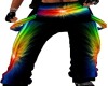 Rainbow bib pants (M)