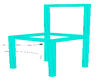 (L) Teal Neon Chair
