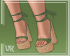 Green Boho Sandals