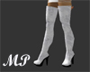 MP White Brocade Boots