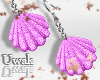 Violet Scallop Earrings