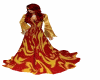GOLD AND BURGUNGY GOWN