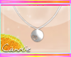 circle w-gold necklace