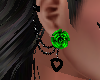 Green Rose Earings