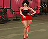 red cocktail dress -Slim