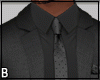 Grey 3 Piece Suit Black