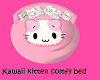 Kawaii kitten comfy bed