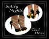 Sultry Nights Gold Heels