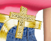 PW*EML gold cross belt