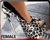 m' leopard heels silver