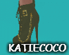 Olive and gold boots