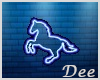 Neon Blue Horse Pic