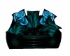 MJ-Teal Rose Couch