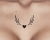 delicate heart chest tat
