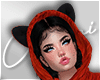 E-Girl Red Fur Hoodie