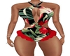 Red Tropical SwimSuit