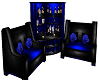 Blue mini bar chairs