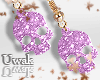 Plum Skull Earrings