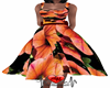 Orange Hawian Dress