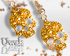 Orange Skull Earrings