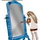 blue floor mirror