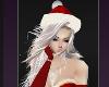Merry Christmas Santa Hat Red Gown Bling