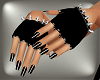 *S* Spiked Gloves Blk