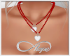 Heart Necklace Red