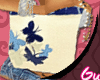 {Gu} Blue Butterfly Bag