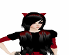 Black & red kitty hoodie