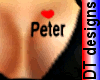Name Peter on breast