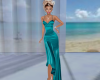 Teal Silk Dress