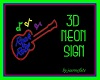 3D NEON SIGN - Rock Roll