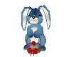 blue easter bunny w/ egg