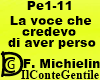 La voce credevo di aver