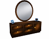 Brown dresser w/mirror