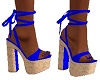Strappy blue cork sandal