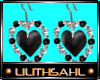 LS~Black Heart Earrings