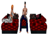 BAD Rd/Blk Seat Set
