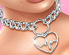 M| Heart Choker Necklace