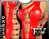 EV LateX RAW Dress  Red