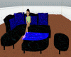 blk and blue couch